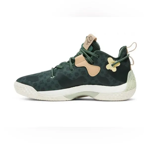 ADIDAS || J Harden Vol 6 Green Oxide Monogram Sneakers. Sz. 5.5