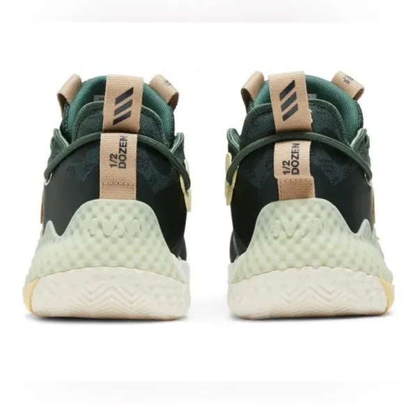 ADIDAS || J Harden Vol 6 Green Oxide Monogram Sneakers. Sz. 5.5