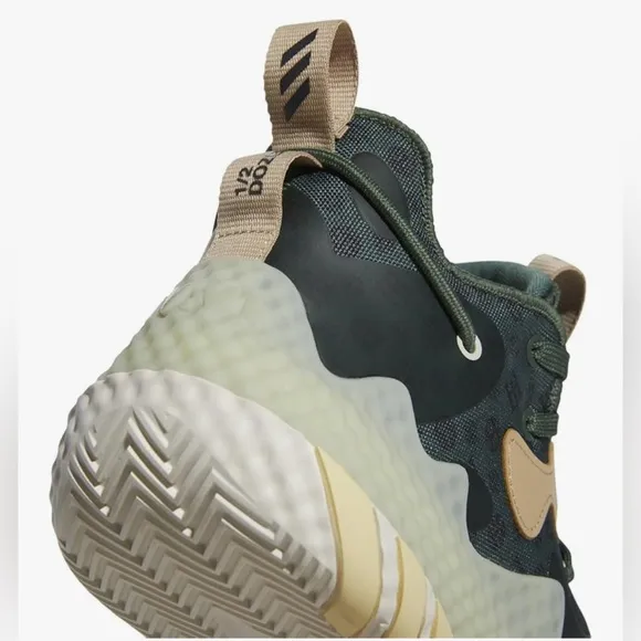ADIDAS || J Harden Vol 6 Green Oxide Monogram Sneakers. Sz. 5.5