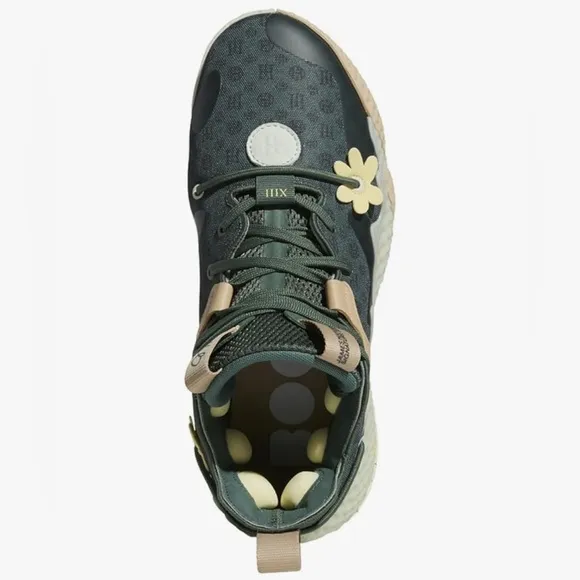 ADIDAS || J Harden Vol 6 Green Oxide Monogram Sneakers. Sz. 5.5