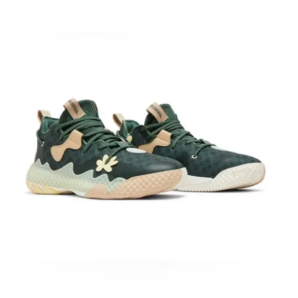ADIDAS || J Harden Vol 6 Green Oxide Monogram Sneakers. Sz. 5.5