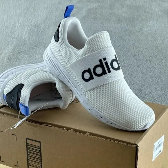 Adidas Men's Lite Racer Adapt 4.0 Running Shoe, White/White/Black, 8.5 NWOB S103