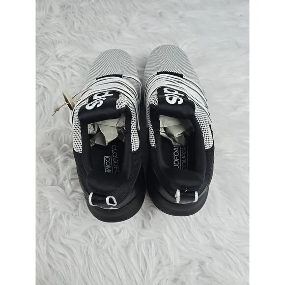 ADIDAS Men's Lite Racer Adapt 7.0 Running Sneakers 10.5 Slip On Black White