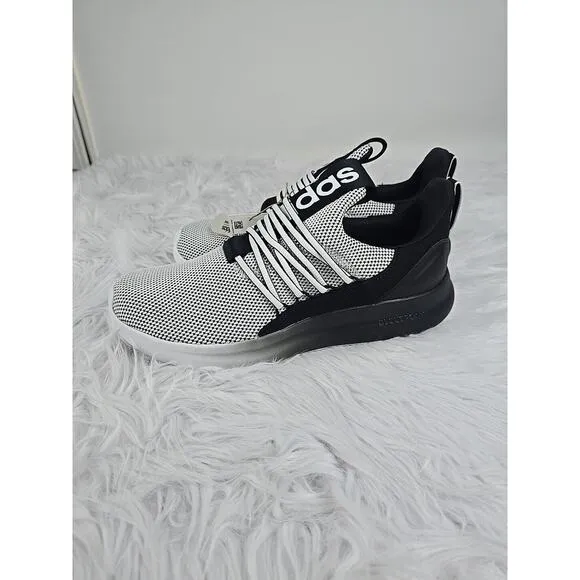 ADIDAS Men's Lite Racer Adapt 7.0 Running Sneakers 10.5 Slip On Black White