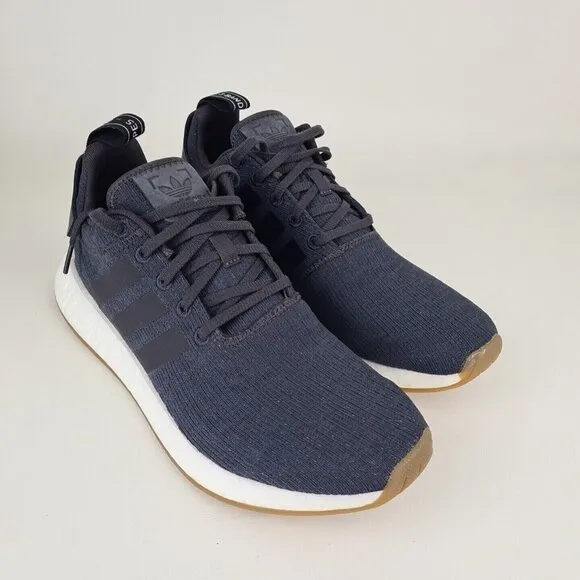 Adidas Men's NMD R2 Sneakers Mesh Athletic Shoes UTIBLACK