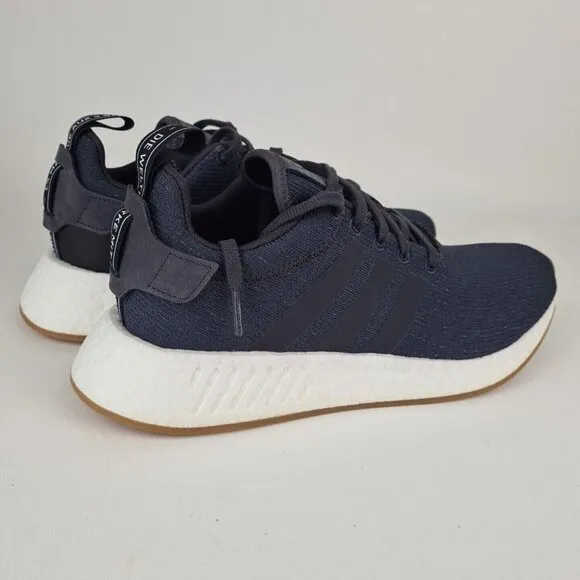 Adidas Men's NMD R2 Sneakers Mesh Athletic Shoes UTIBLACK