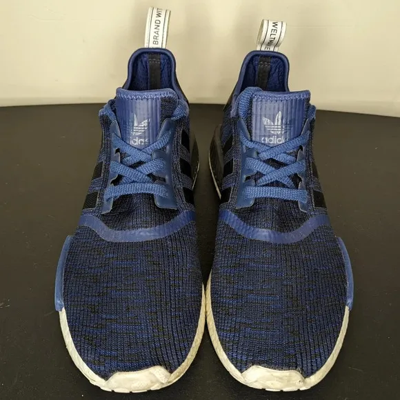 Adidas NMD R1 Mystery Blue Core Black White Mesh Low Top Sneakers BY2775