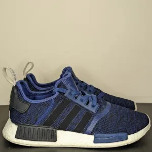 Adidas NMD R1 Mystery Blue Core Black White Mesh Low Top Sneakers BY2775