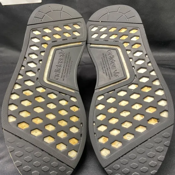 Adidas NMD_R1 J Sneakers Mesh Japan Core Black White Boys Sz 3.5 Women Sz 4.5