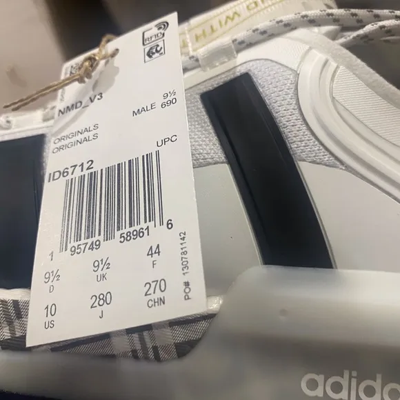 Adidas NMD_R1 V3 ‘White Gold Plaid’ Sneakers ID6712