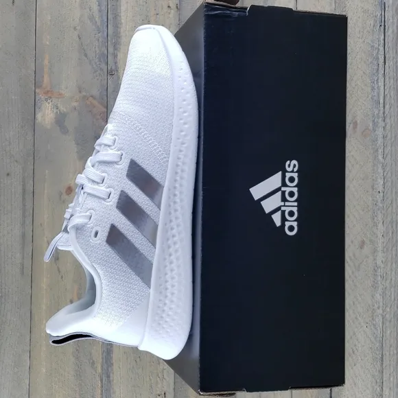 adidas Puremotion Wide Women's Running Sneakers White Metallic Silver