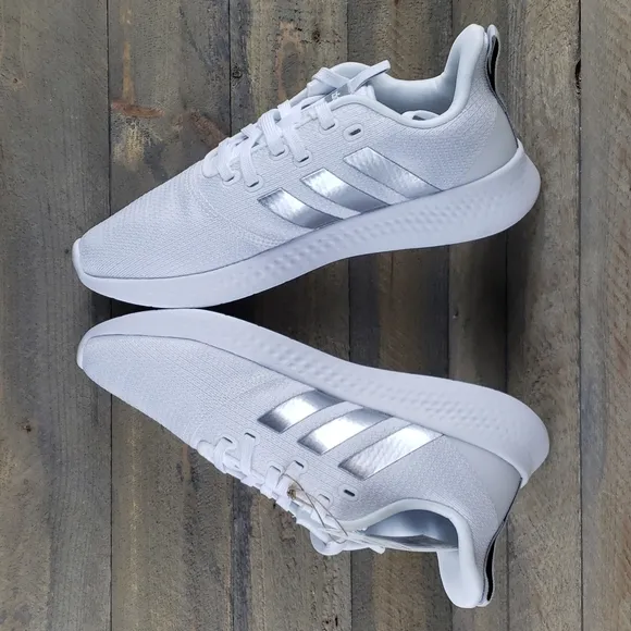 adidas Puremotion Wide Women's Running Sneakers White Metallic Silver