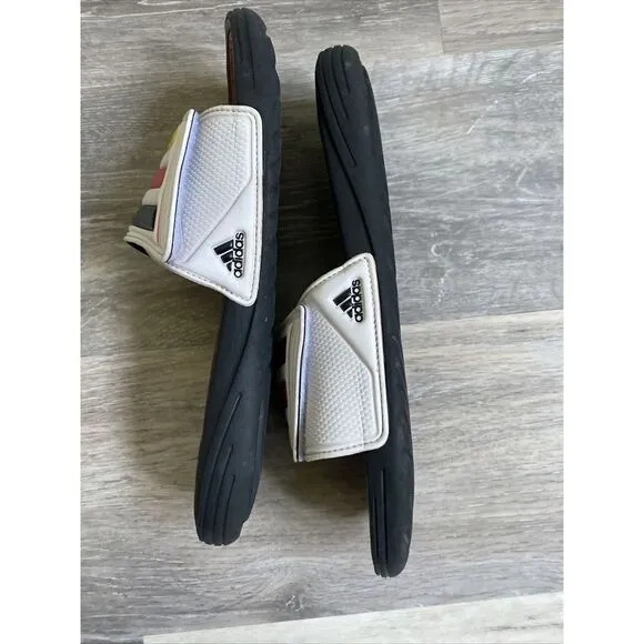 Adidas Retrossage fit foam Germany Country Flag slides strap comfort comfy Sz 10