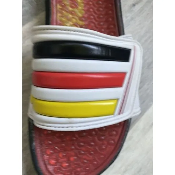 Adidas Retrossage fit foam Germany Country Flag slides strap comfort comfy Sz 10