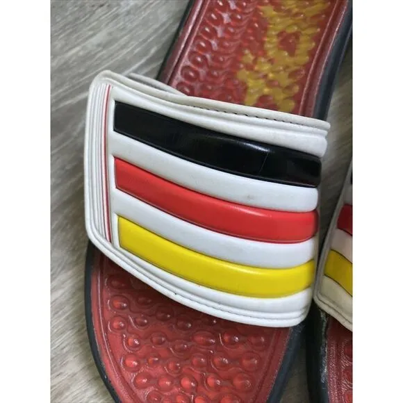 Adidas Retrossage fit foam Germany Country Flag slides strap comfort comfy Sz 10