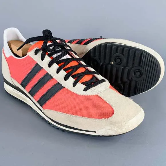ADIDAS SL 72 Orange Beige Mixed Materials Mesh Sneakers