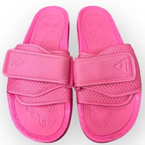 Adidas x Pharrell Williams HU Slides Pink Unisex Casual Summer Shoes Sz 9 Mens