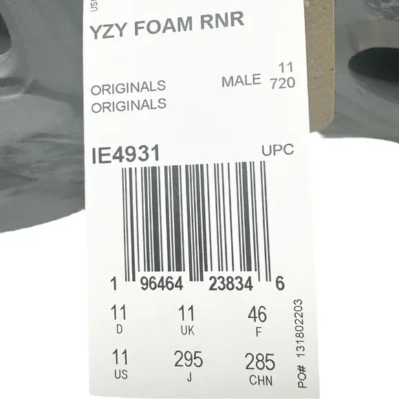 Adidas Yeezy Foam Runner MX Granite IE4931 Antoca/Granite Size 11