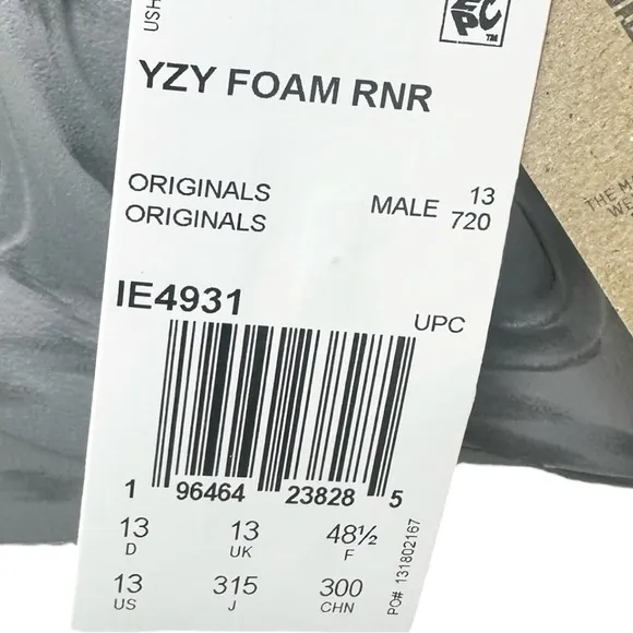 Adidas Yeezy Foam Runner MX Granite IE4931 Antoca/Granite Size 13