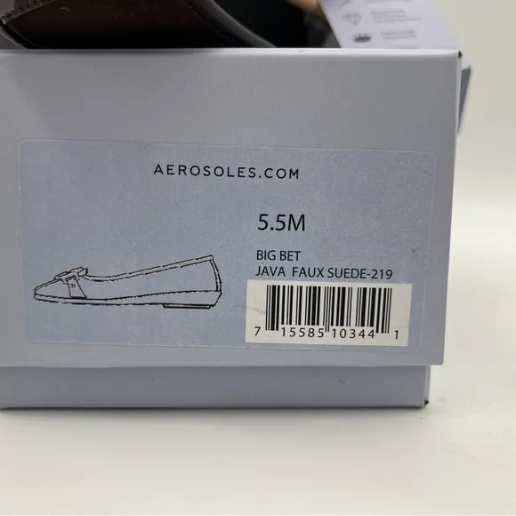 AEROSOLES Big Bet Brown Ballet Comfort Flats - US 5.5 M