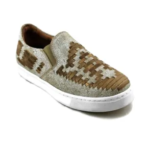 Agave Sky Dakota Western Leather Crack Cream Tennis Shoe Women’s size 10