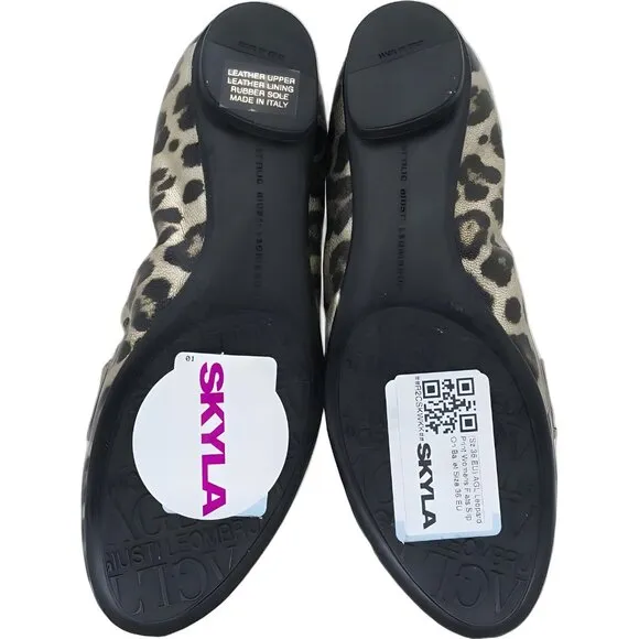 AGL Leopard Print Slip On Women's Ballet Flats 36 EU