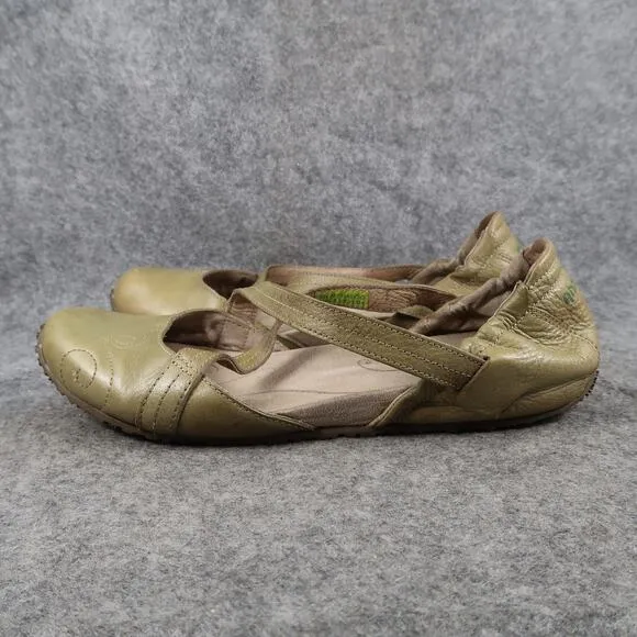 Ahnu Shoes Womens 8.5 Karma Slip On Flats Active Casual Leather Stretch Comfort
