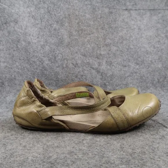 Ahnu Shoes Womens 8.5 Karma Slip On Flats Active Casual Leather Stretch Comfort