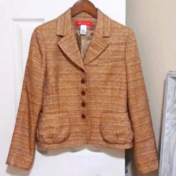 AK Cropped Tweed Blazer