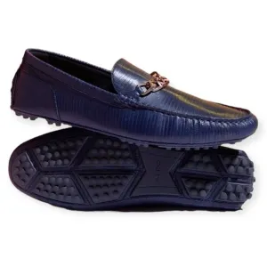 ALDO Davinch Lizard Embossed Loafer Driving Shoe Navy Blue Men’s Size 11…