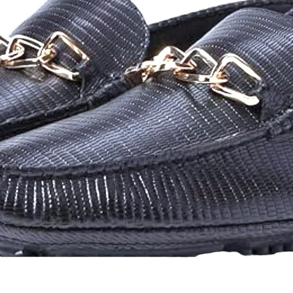 ALDO Davinch Lizard Embossed Loafer Driving Shoe Navy Blue Men’s Size 11…