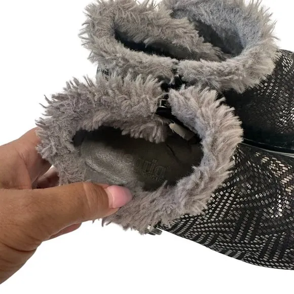 Alegria Women's Meri Fur Boots Pewter Dazzler Style MER-532  SIZE 36 US6 Comfort
