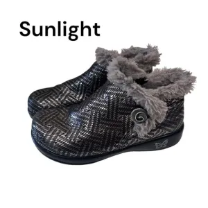 Alegria Women's Meri Fur Boots Pewter Dazzler Style MER-532  SIZE 36 US6 Comfort