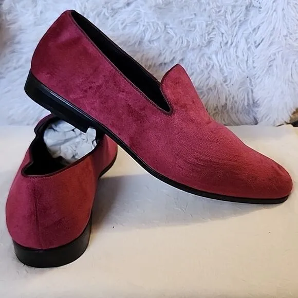 Alfani Men's Zion Red Smoking Slipper Loafers NWOB