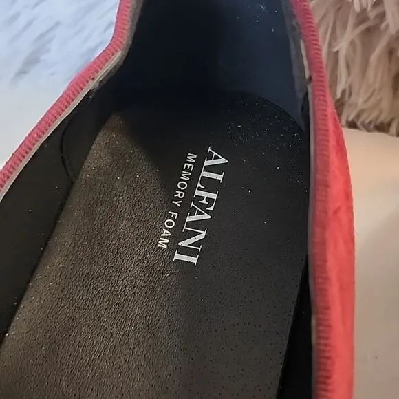 Alfani Men's Zion Red Smoking Slipper Loafers NWOB
