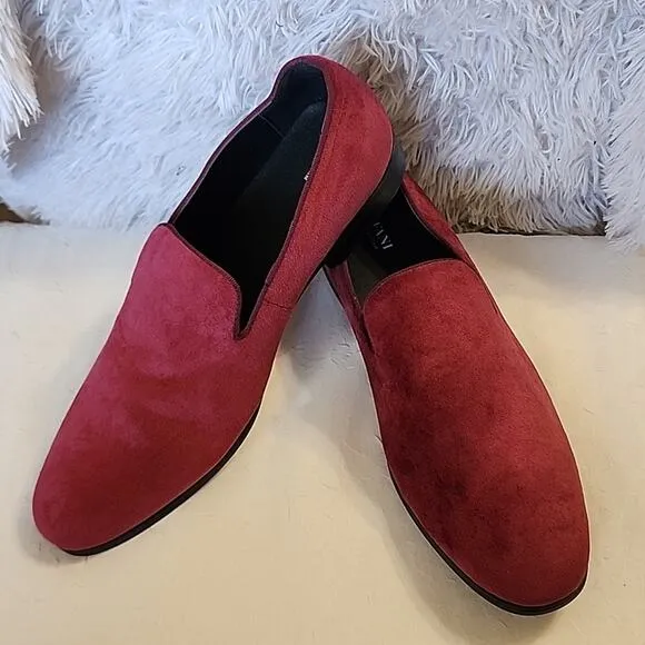 Alfani Men's Zion Red Smoking Slipper Loafers NWOB