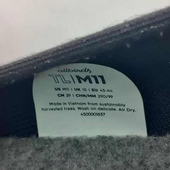Allbirds Mens Tree Loungers Slip On Sneakers Navy White Size 11