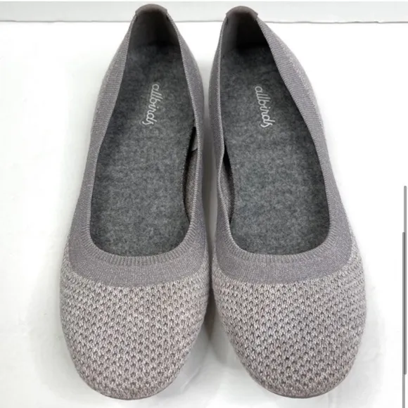 ALLBIRDS Tree Breezers Ballet Flats Heathered Mist Gray Size 8