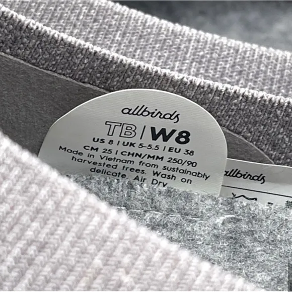 ALLBIRDS Tree Breezers Ballet Flats Heathered Mist Gray Size 8