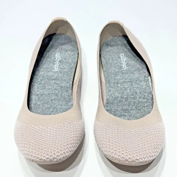 Allbirds Tree Breezers Beige Knit Comfort Ballet Flats Women’s Size 6 Worn Once!