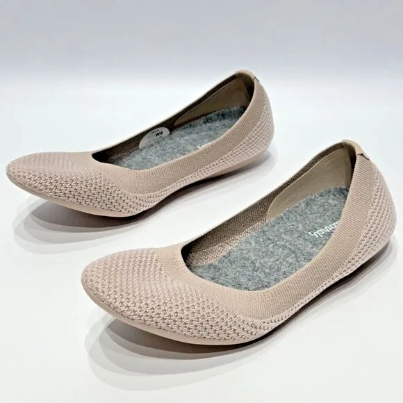 Allbirds Tree Breezers Beige Knit Comfort Ballet Flats Women’s Size 6 Worn Once!