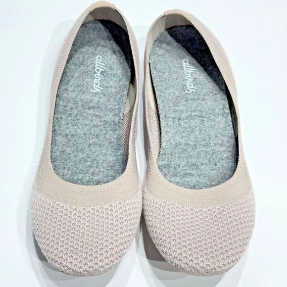 Allbirds Tree Breezers Beige Knit Comfort Ballet Flats Women’s Size 6 Worn Once!