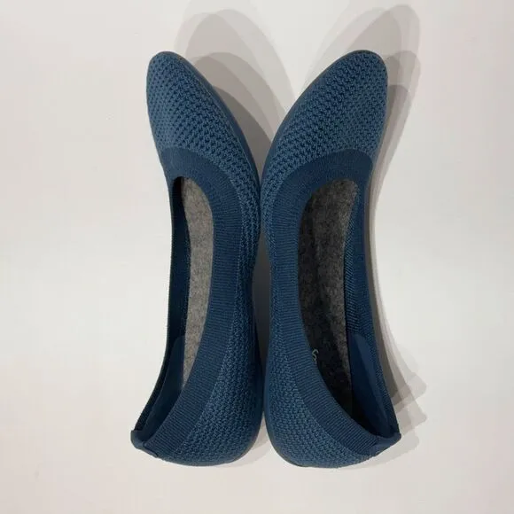Allbirds Tree Breezers Blue Knit Comfort Ballet Flats Women’s Size 6 Worn Once!