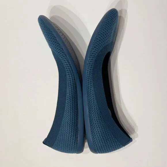 Allbirds Tree Breezers Blue Knit Comfort Ballet Flats Women’s Size 6 Worn Once!