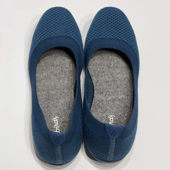 Allbirds Tree Breezers Blue Knit Comfort Ballet Flats Women’s Size 6 Worn Once!