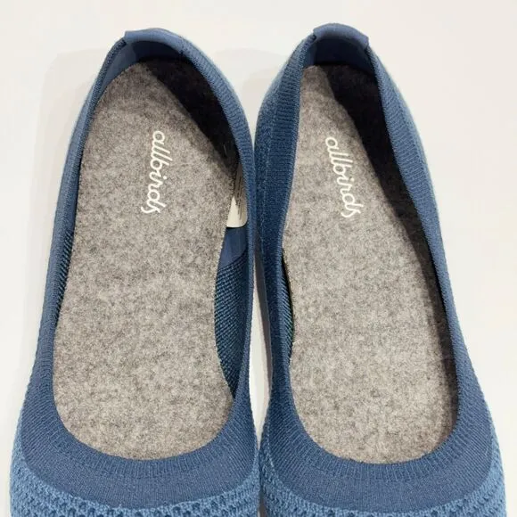 Allbirds Tree Breezers Blue Knit Comfort Ballet Flats Women’s Size 6 Worn Once!