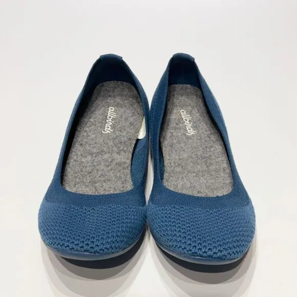 Allbirds Tree Breezers Blue Knit Comfort Ballet Flats Women’s Size 6 Worn Once!