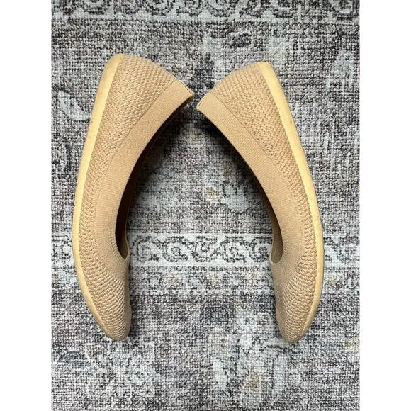 Allbirds Tree Breezers Knit Ballet Flats 8.5 Beige Tan Slip On Comfort Minimal