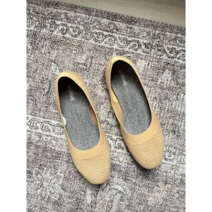 Allbirds Tree Breezers Knit Ballet Flats 8.5 Beige Tan Slip On Comfort Minimal
