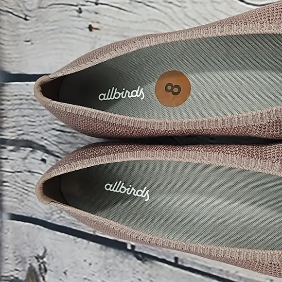 Allbirds Tree Breezers Pointed NWOT Women's Rose Mauve Pink  Ballet Flats Size 8
